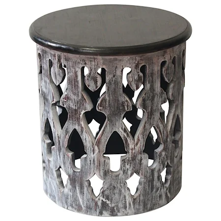 Castlebury Shaped Wood Accent Table